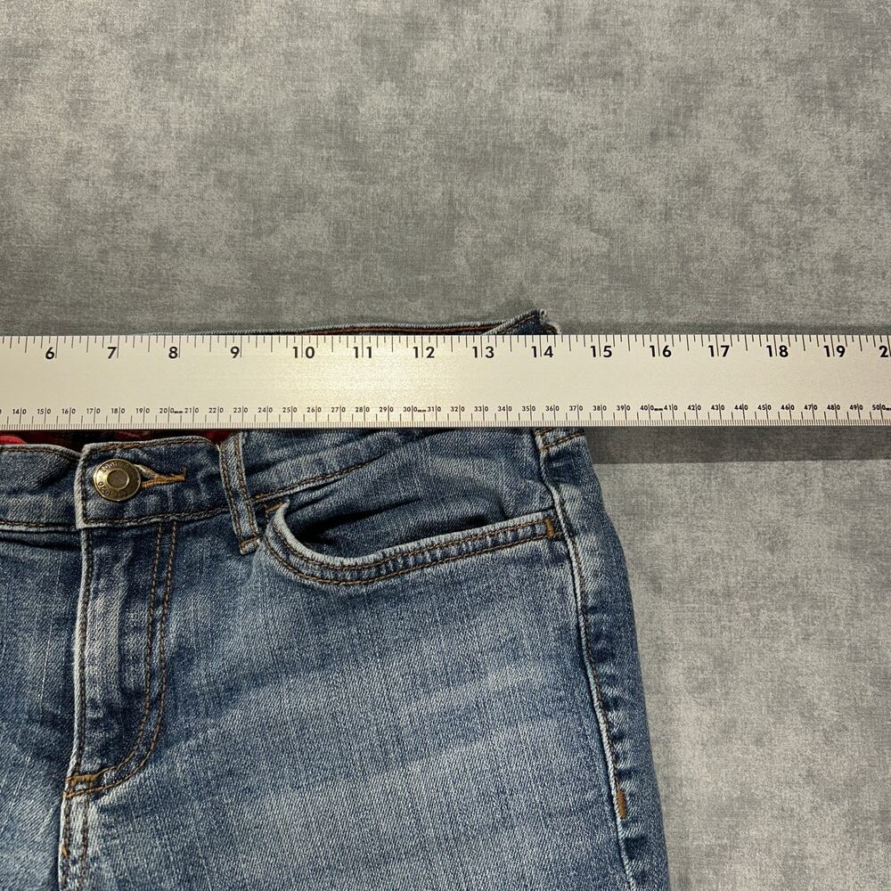 Eddie Bauer Boyfriend Relaxed fit plaid lined outdoors casual jeans womens 2 - Picture 8 of 9